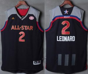 Spurs #2 Kawhi Leonard Charcoal 2017 All Star Stitched NBA Jersey