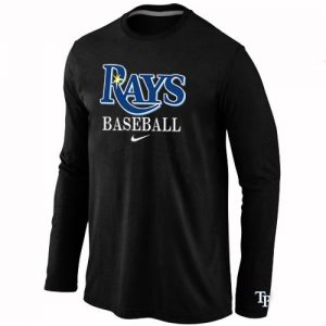 Tampa Bay Rays Long Sleeve MLB T-Shirt Black