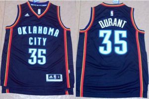 Thunder #35 Kevin Durant Black New Fashion Stitched NBA Jersey