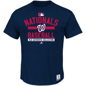Washington Nationals Majestic Big & Tall Authentic Collection Team Property T-Shirt Navy