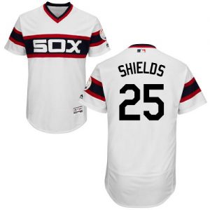 White Sox #25 James Shields White Flexbase Authentic Collection Alternate Home Stitched MLB Jersey